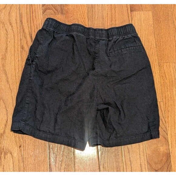 Bundle of 2 - Black Linen Blend & Green Cotton Blend Pull On Jogger Shorts - Picture 6 of 9